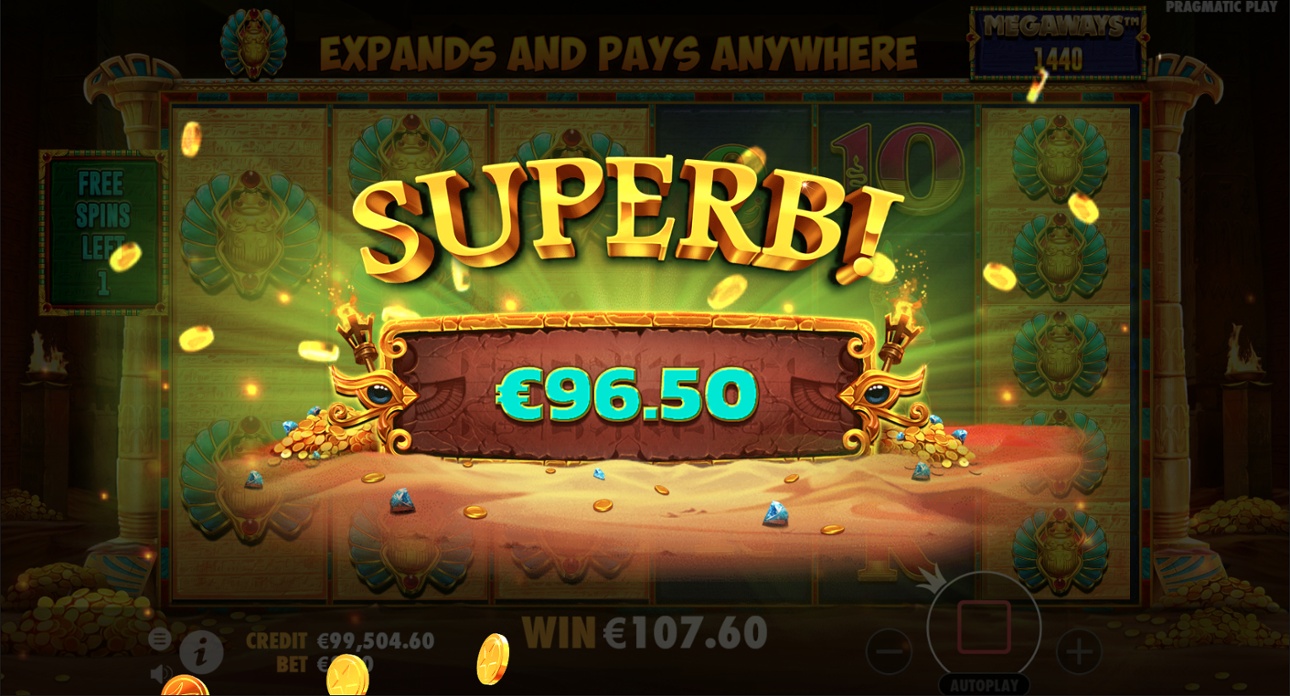 Book of Tut Megaways big win