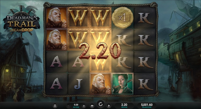 Dead Man's Trail Dream Drop slot win