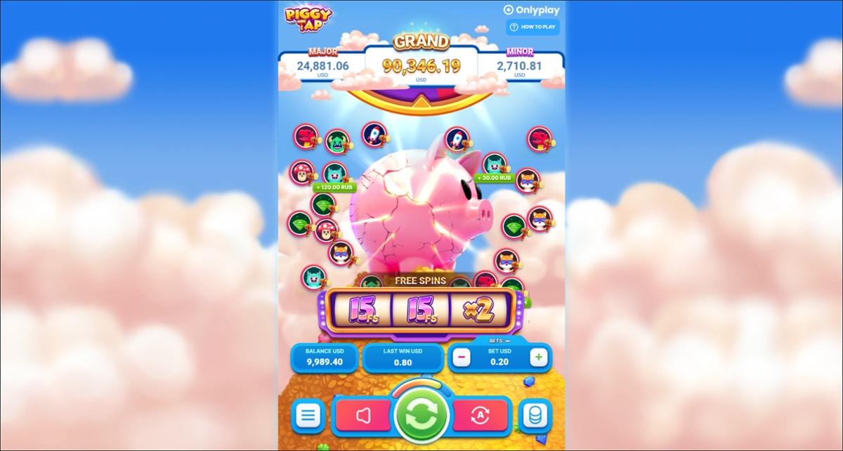 Piggy Tap game free spins