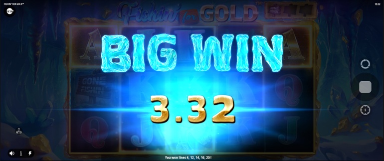 Fishin' For Gold slot big win