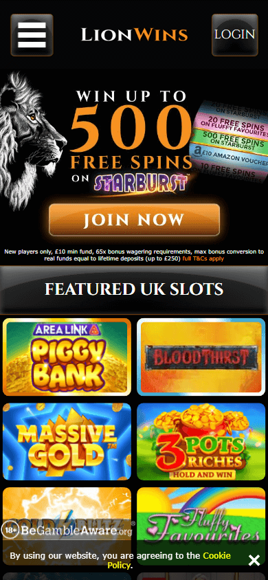 lion_wins_casino_homepage_mobile