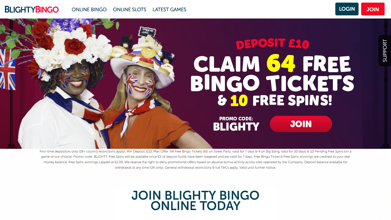 blighty_bingo_casino_homepage_desktop