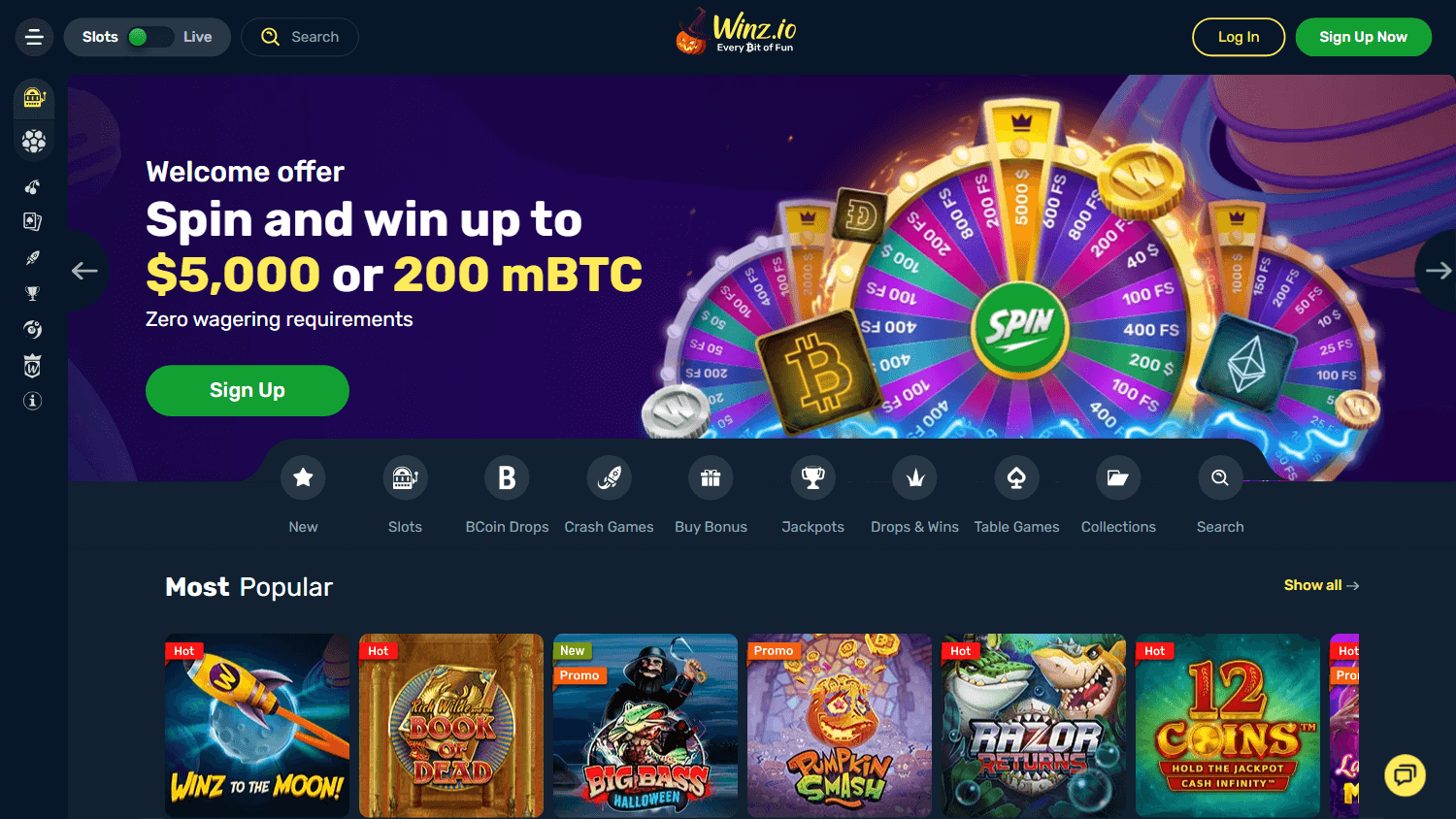 winz.io_casino_homepage_desktop