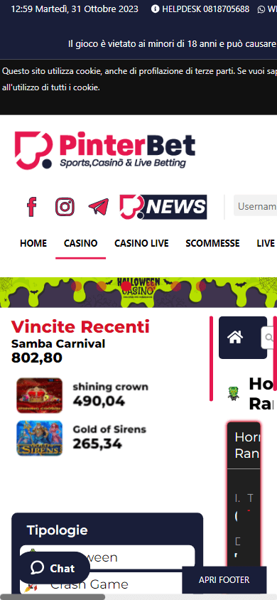 pinterbet_casino_homepage_mobile