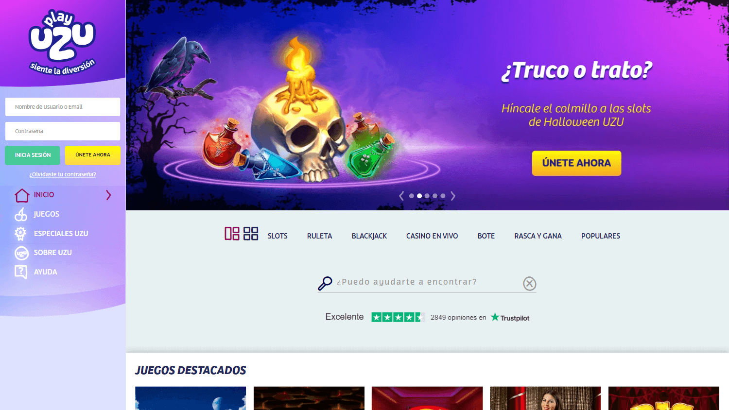 playuzu_casino_es_homepage_desktop
