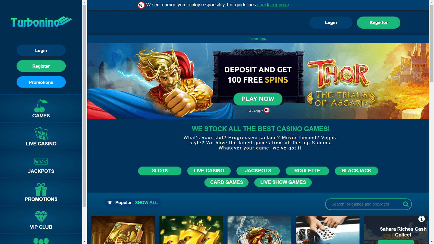 turbonino_casino_homepage_desktop