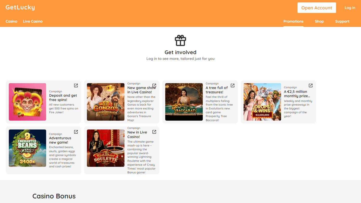 Get Lucky Casino | Recensione onesta di Casino Guru