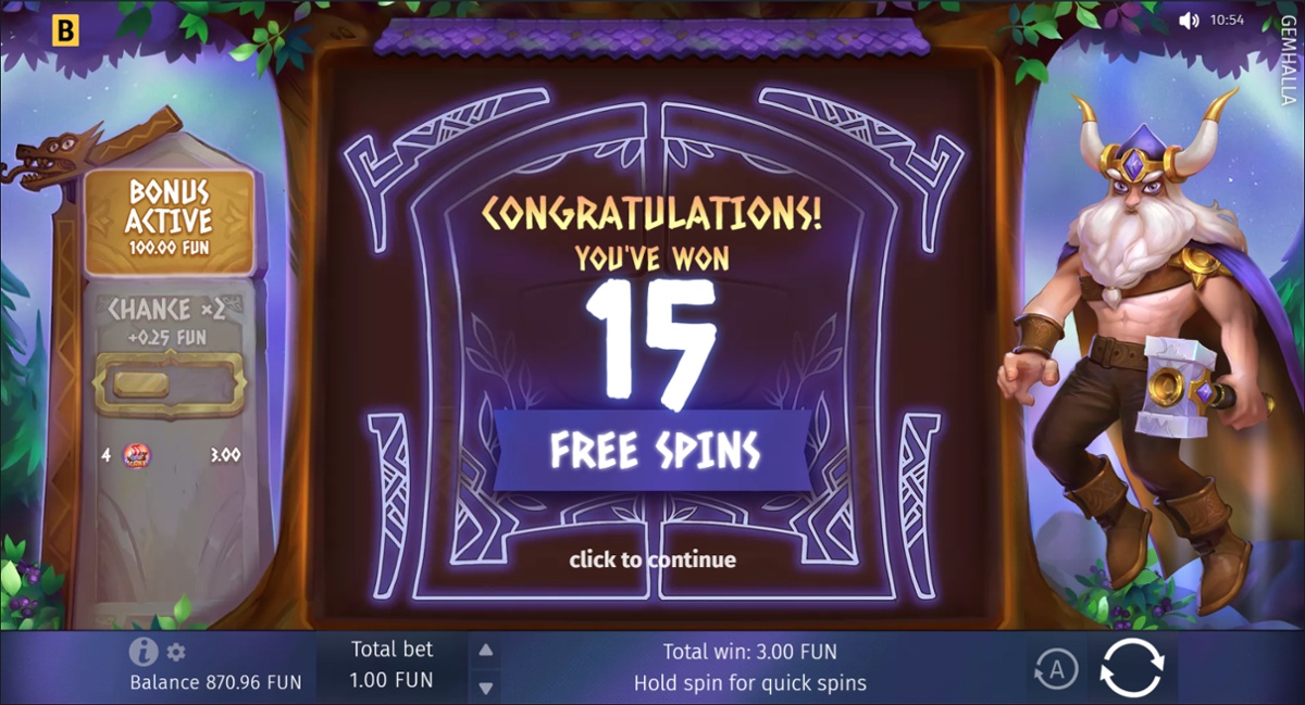 Gemhalla - Free spins