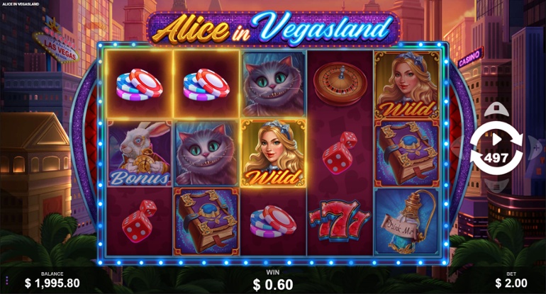 Alice In Vegasland slot win
