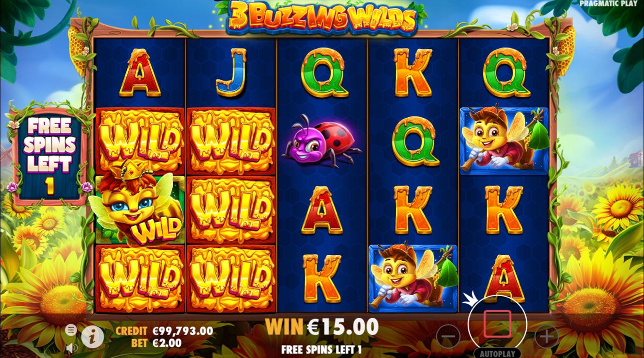 3 Buzzing Wilds - Surrounding Wild symbol