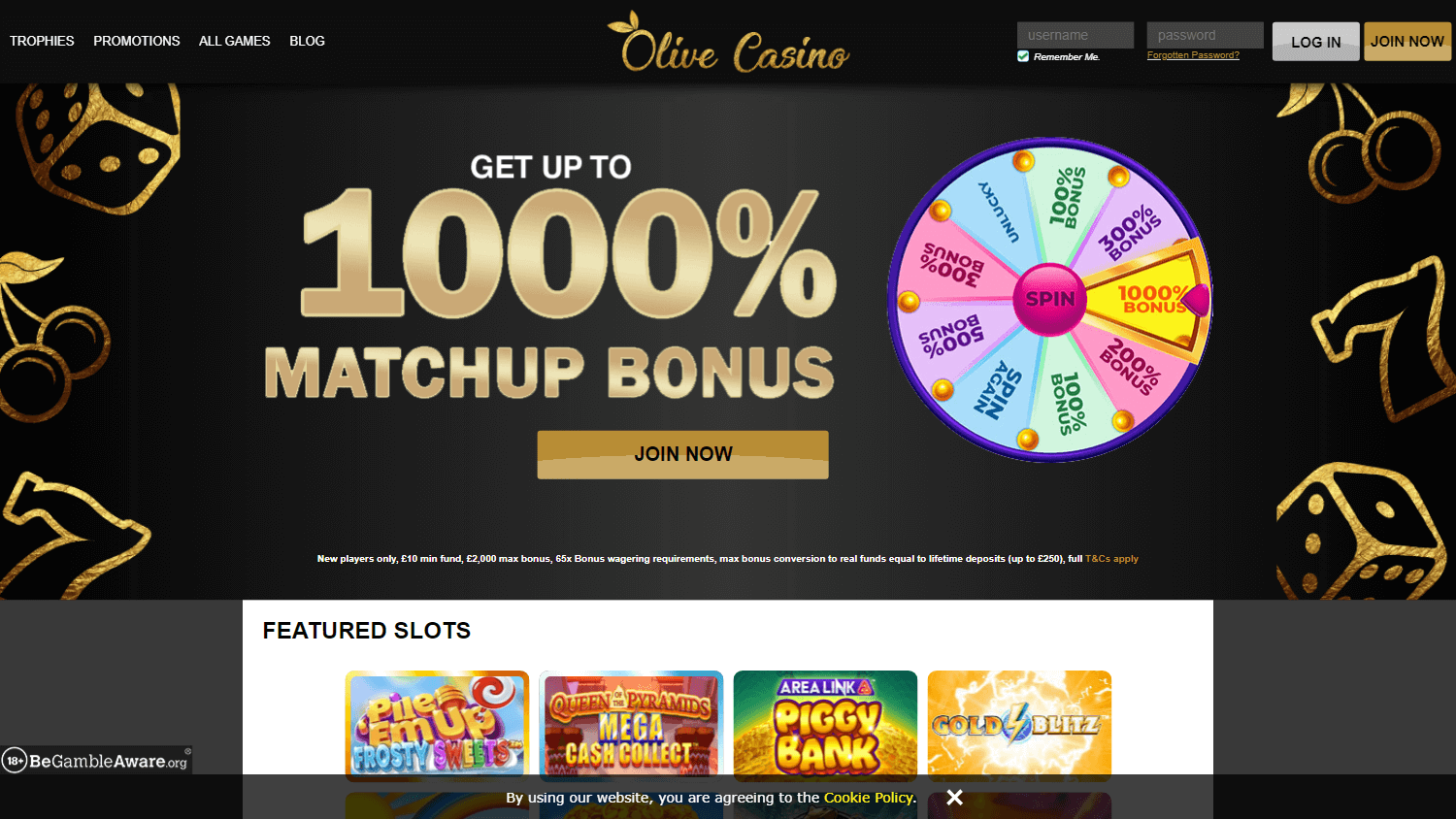 olive_casino_homepage_desktop
