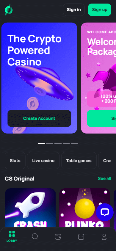 coinslotty_casino_homepage_mobile