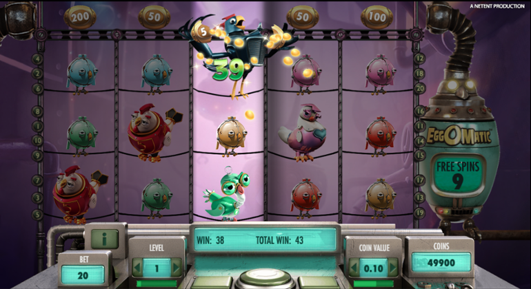 EggOMatic Wild symbol win