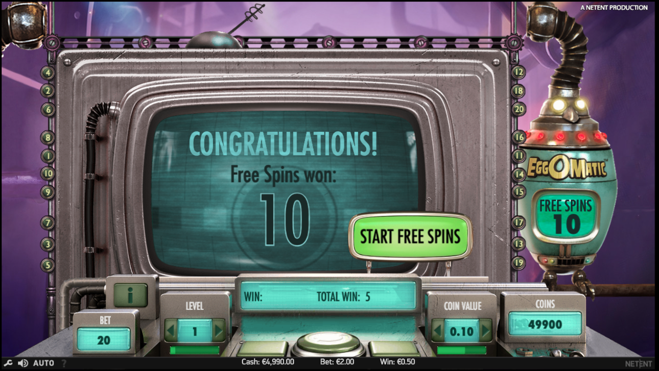 EggOMatic free spins