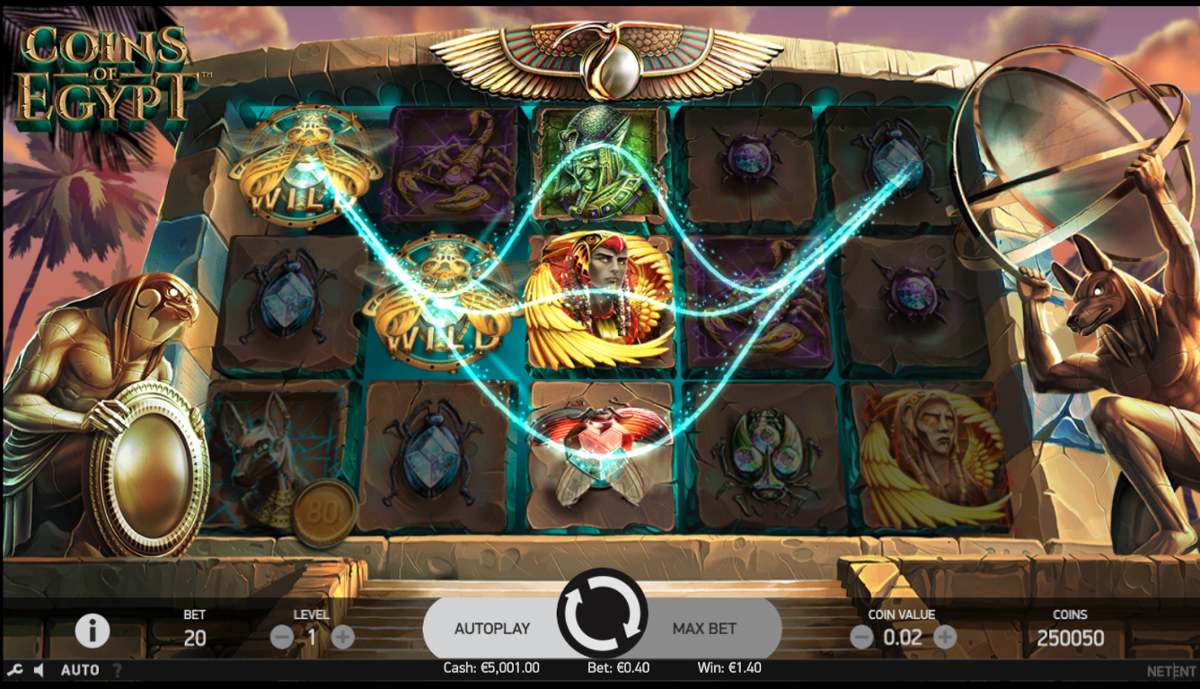 Coins of Egypt slot machine win