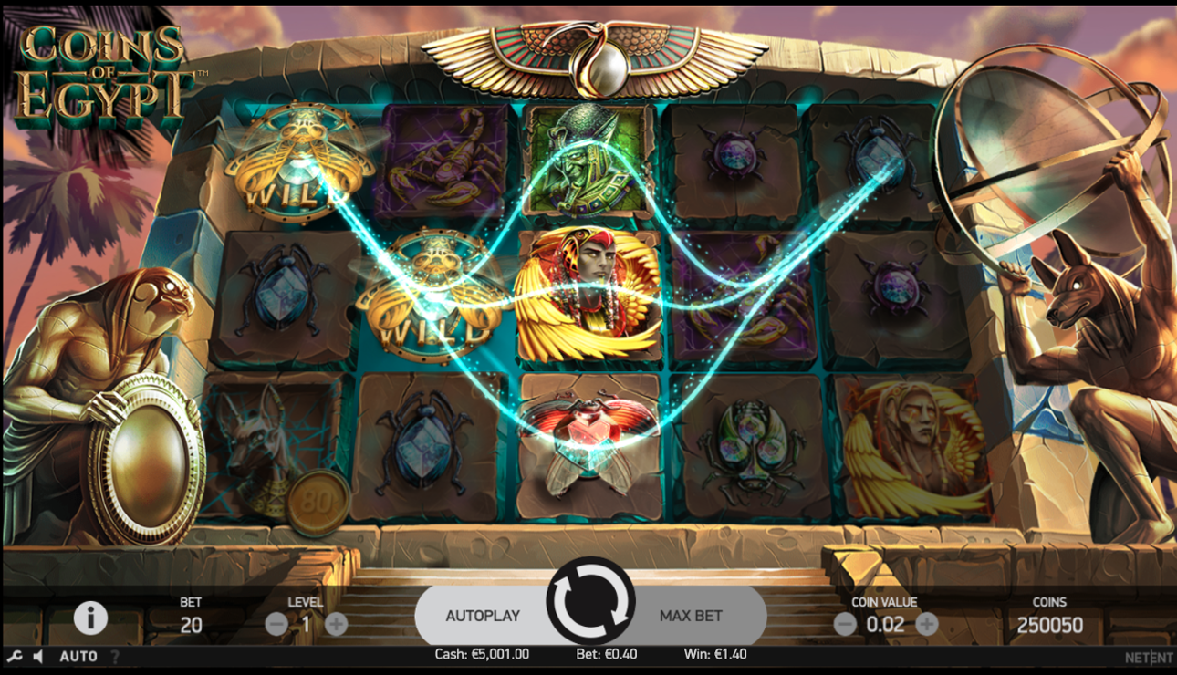 Coins of Egypt slot machine win
