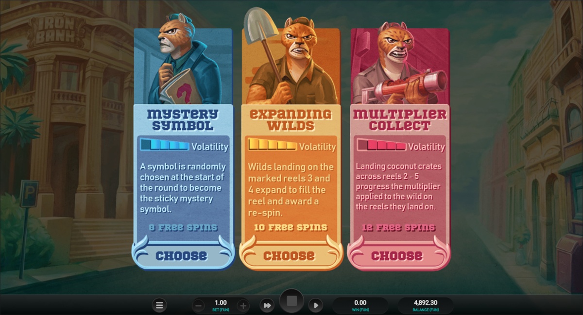Iron Bank - Free Spins choice