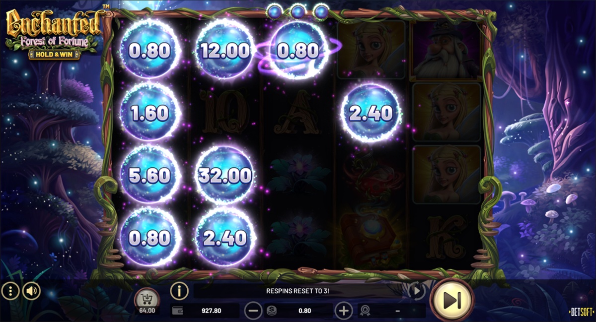 Enchanted: Forest of Fortune - Hold & Spin Bonus feature