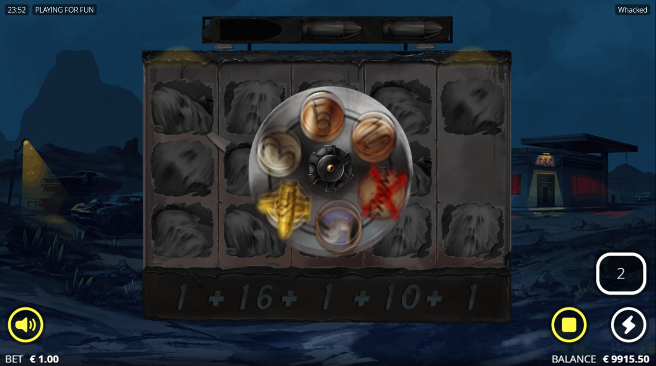 Whacked slot - Russian Roulette symbol