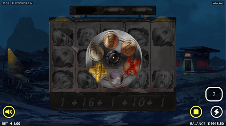 Whacked slot - Russian Roulette symbol