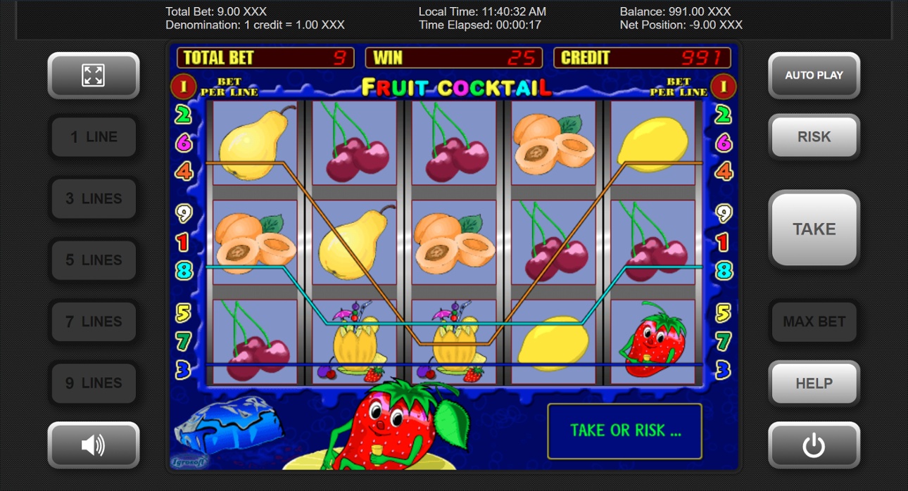 Fruit Cocktail slot win