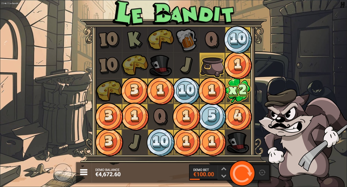 Le Bandit slot - Pot of Gold symbol collect