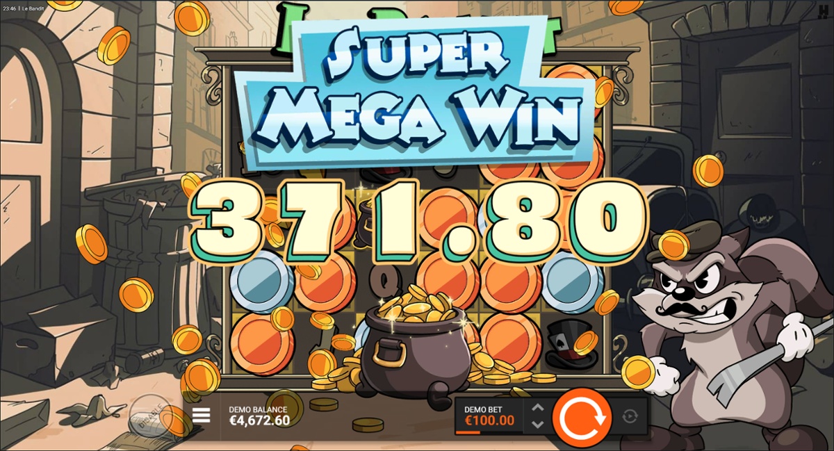 Le Bandit slot - Super Mega win