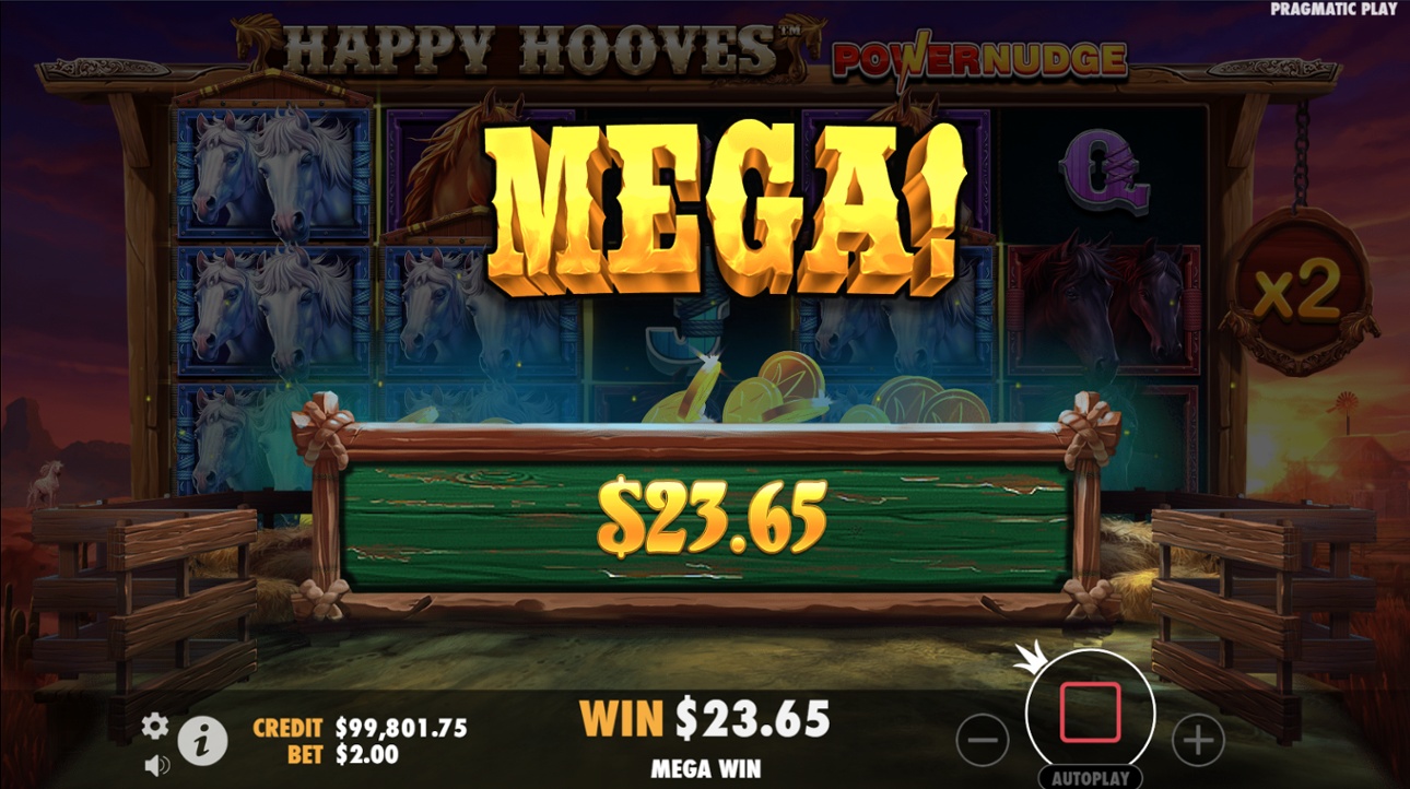 Happy Hooves slot - Mega win