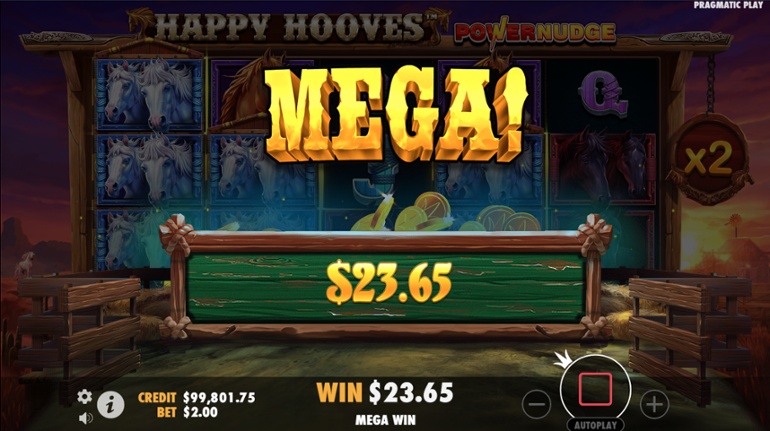 Happy Hooves slot - Mega win