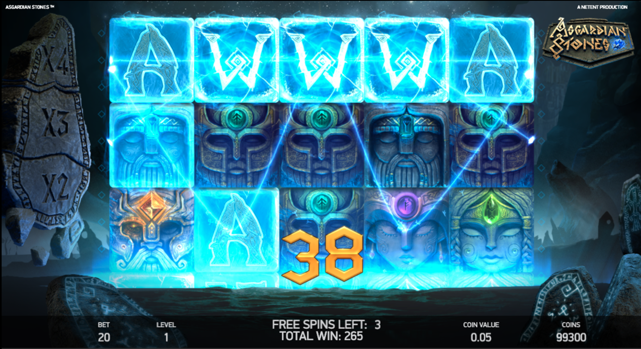 Asgardian Stones win with wilds