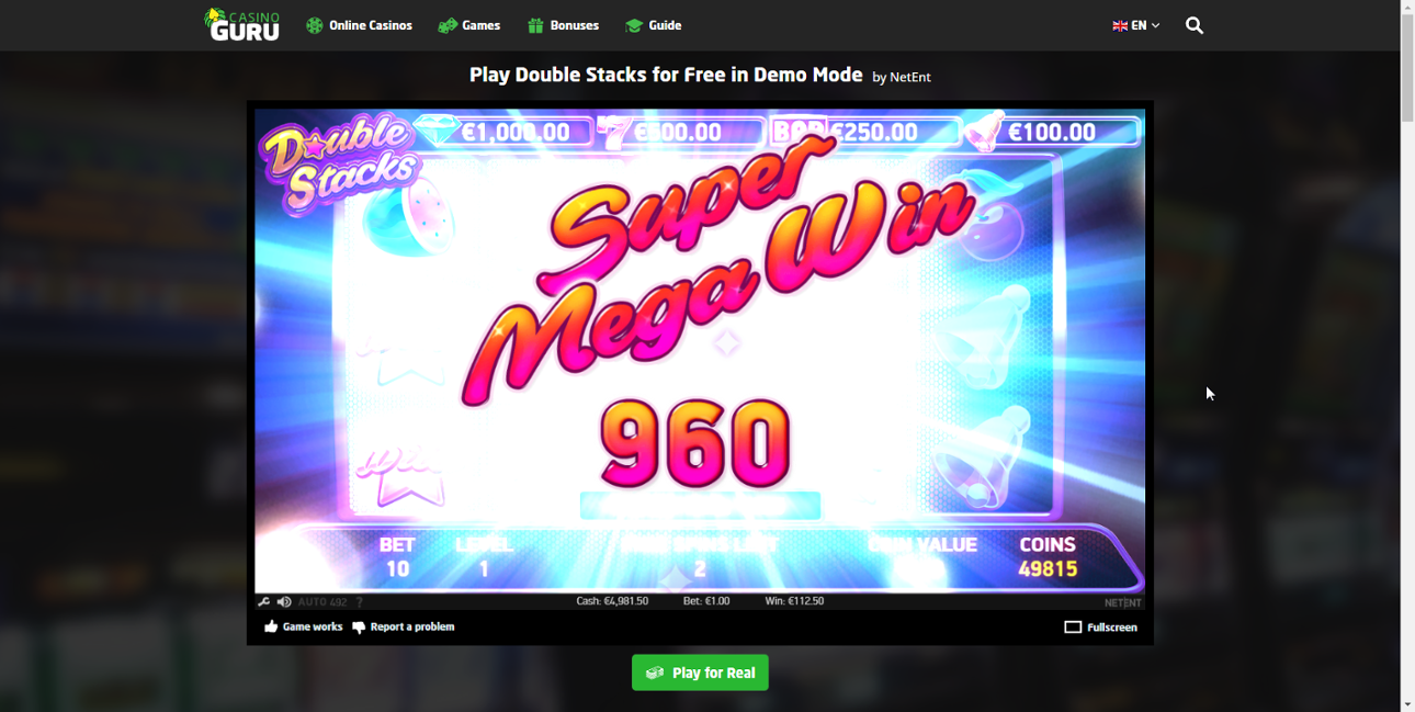 Double Stacks super mega win