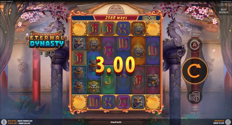 Eternal Dynasty slot win