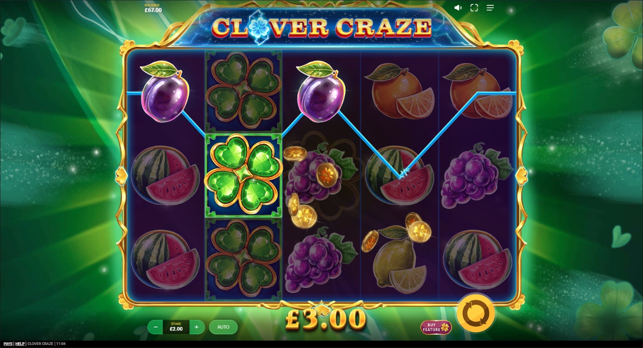 Clover Craze slot win