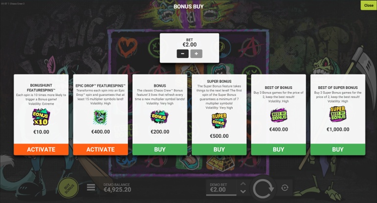 Chaos Crew 2 - Buy-in Bonus Features