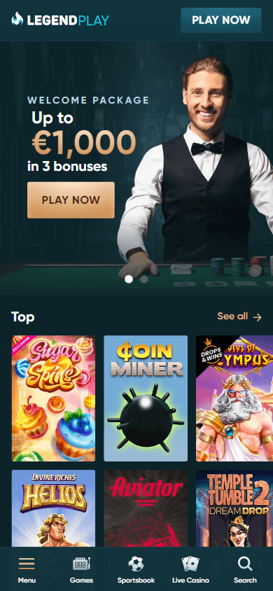 legendplay_casino_homepage_mobile