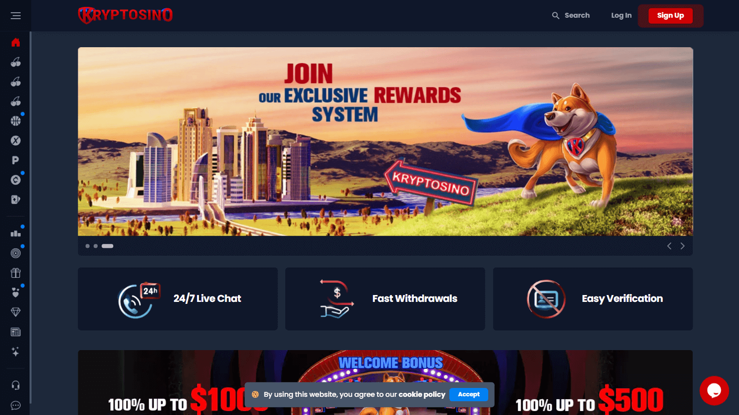 kryptosino_casino_homepage_desktop