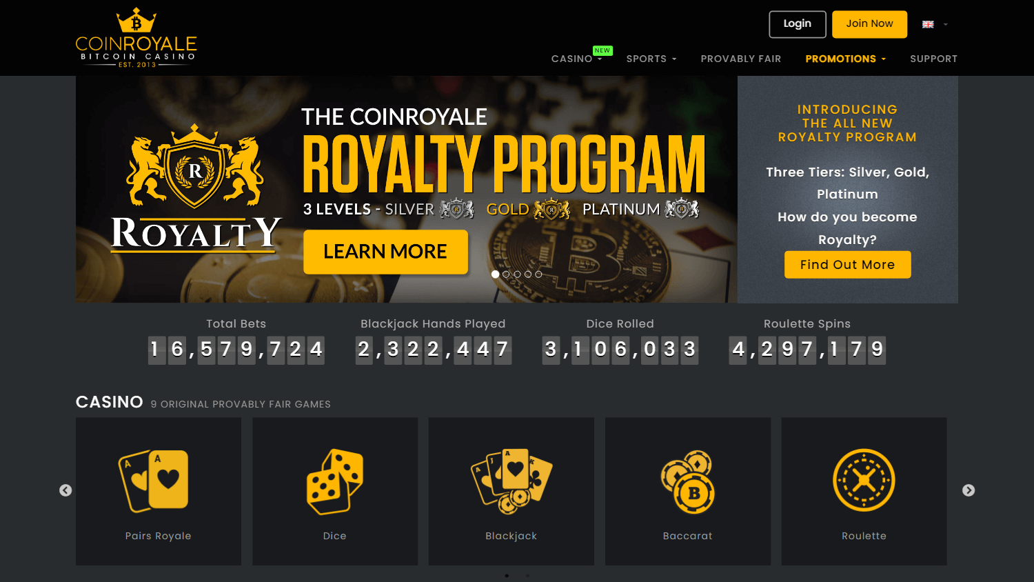 coinroyale_casino_homepage_desktop