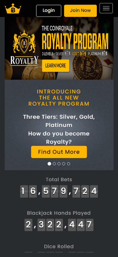 coinroyale_casino_homepage_mobile
