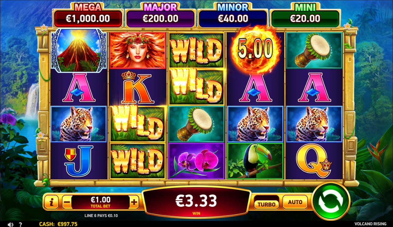 Volcano Rising slot win