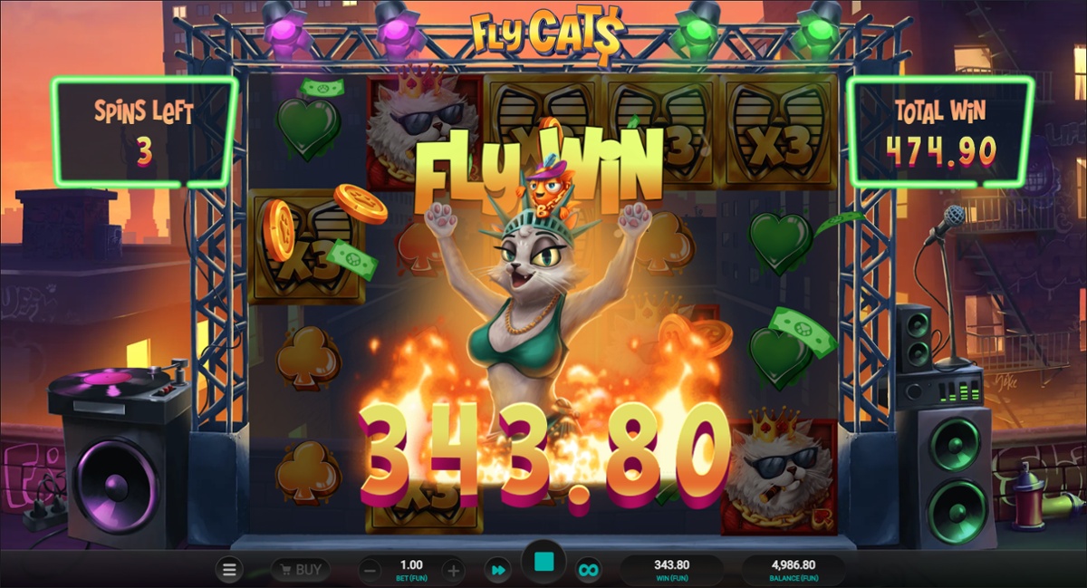 Fly Cats Dream Drop - Huge Win