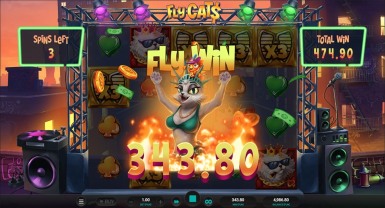 Fly Cats Dream Drop - Huge Win