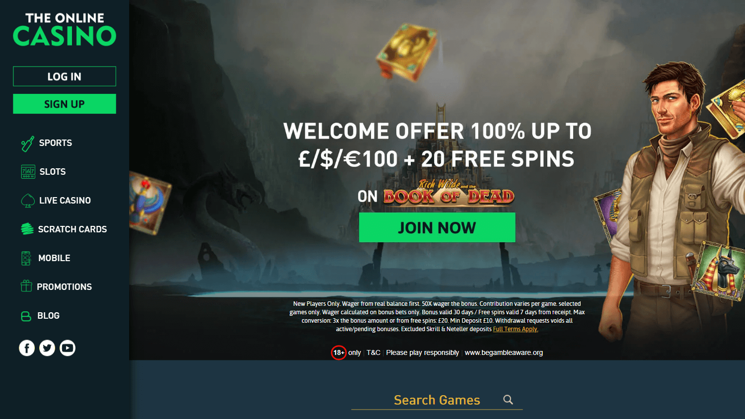 the_online_casino_homepage_desktop