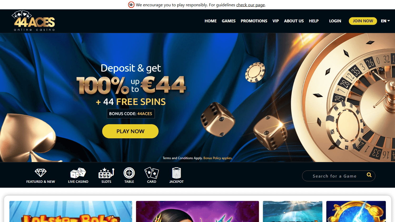 44aces_casino_homepage_desktop