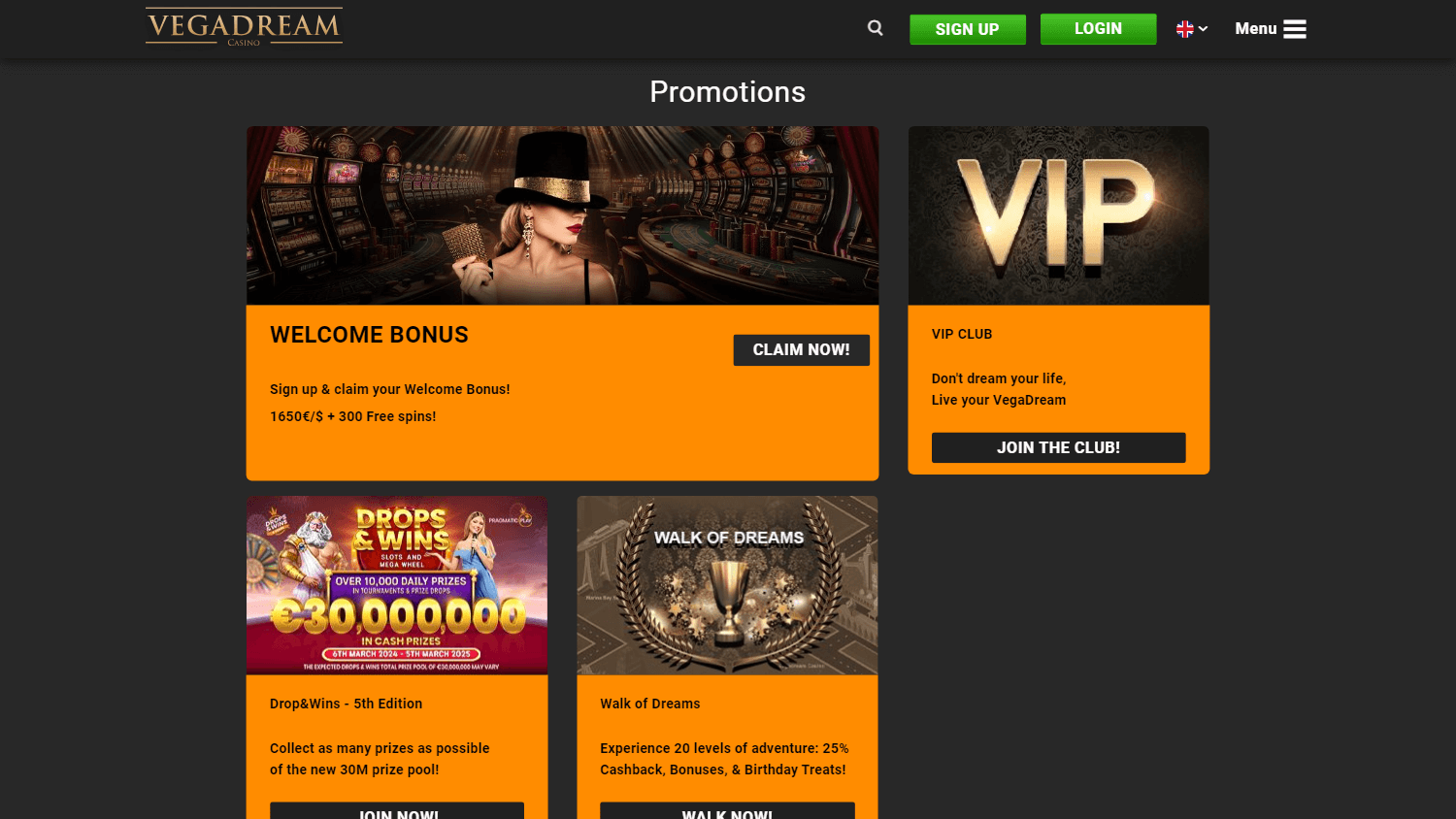 vegadream_casino_promotions_desktop