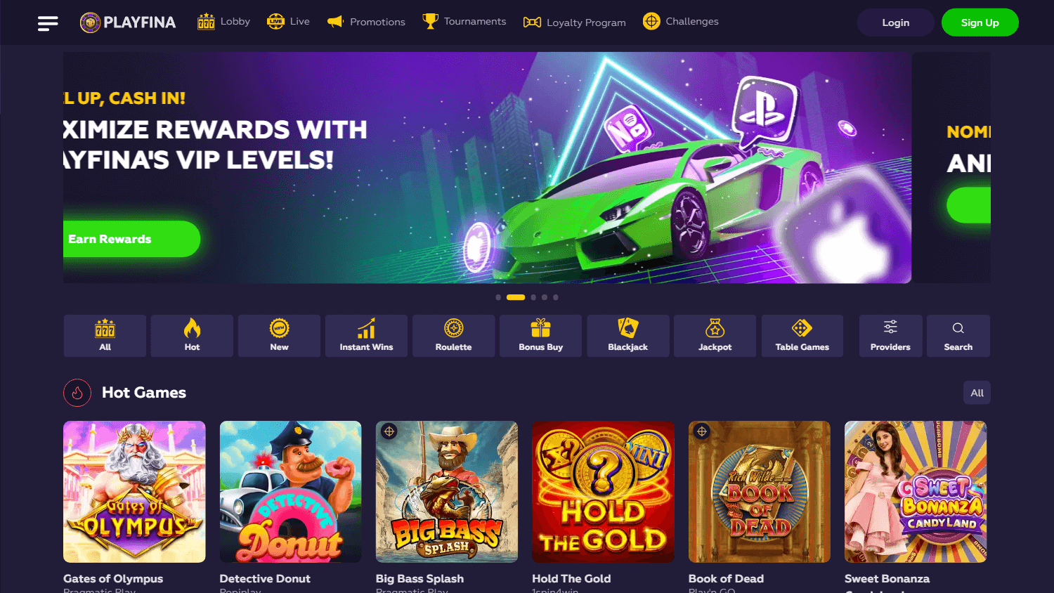 playfina_casino_homepage_desktop