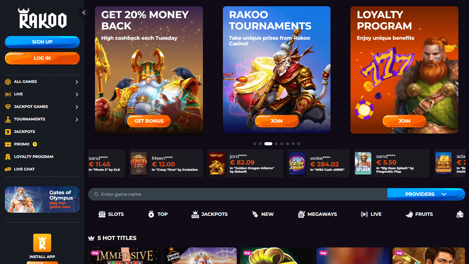 rakoo_casino_homepage_desktop