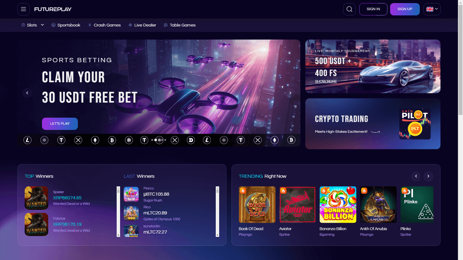 futureplay_casino_homepage_desktop