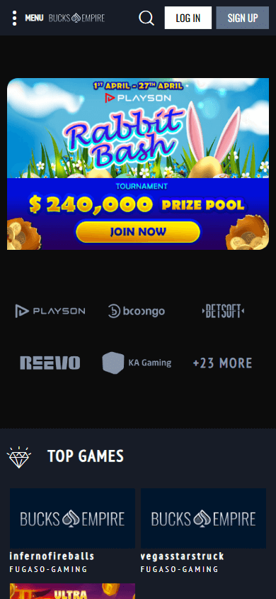 bucks_empire_casino_homepage_mobile