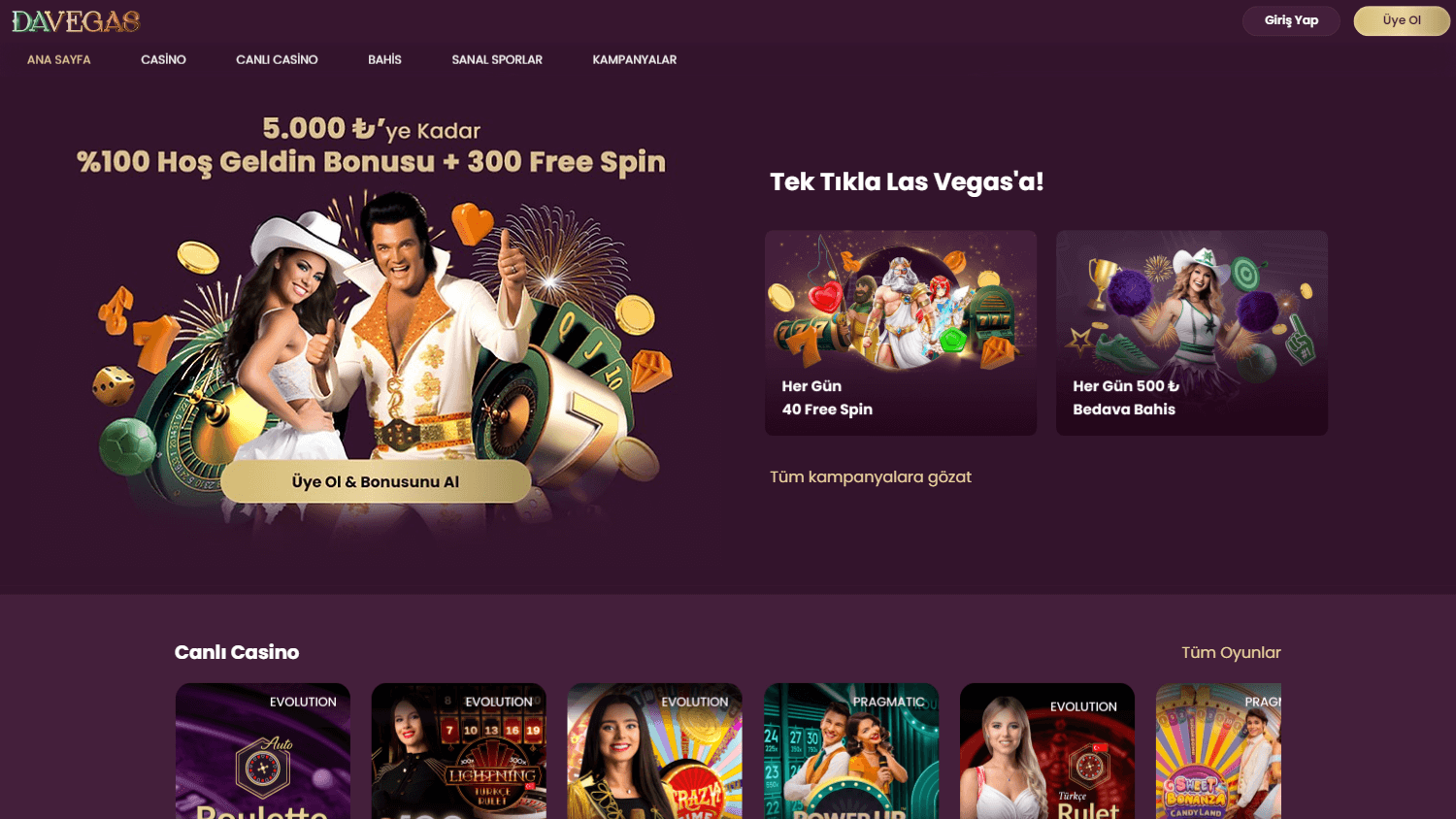 davegas_casino_homepage_desktop