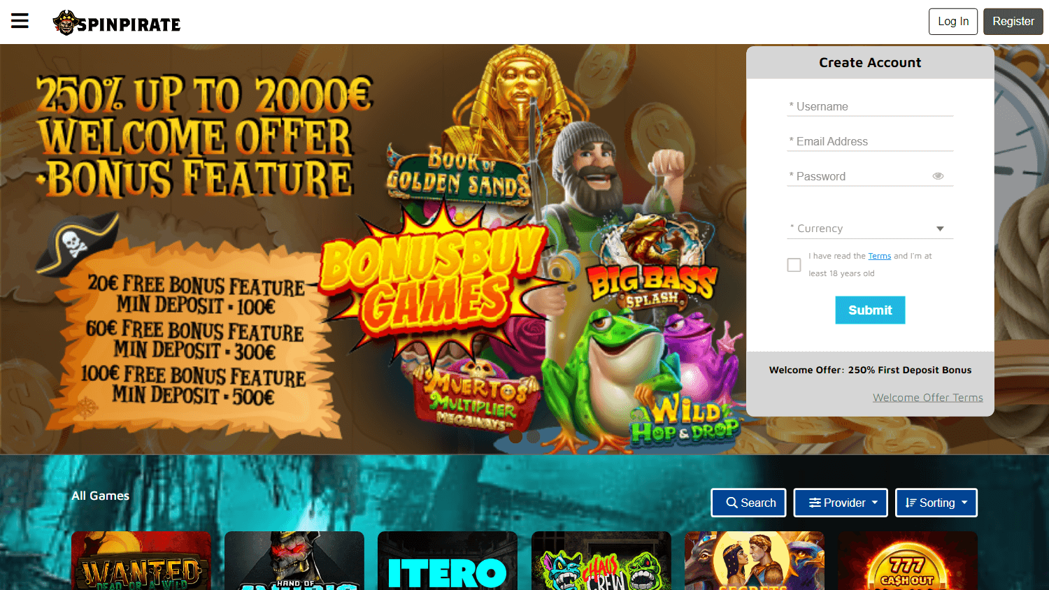 spinpirate_casino_homepage_desktop